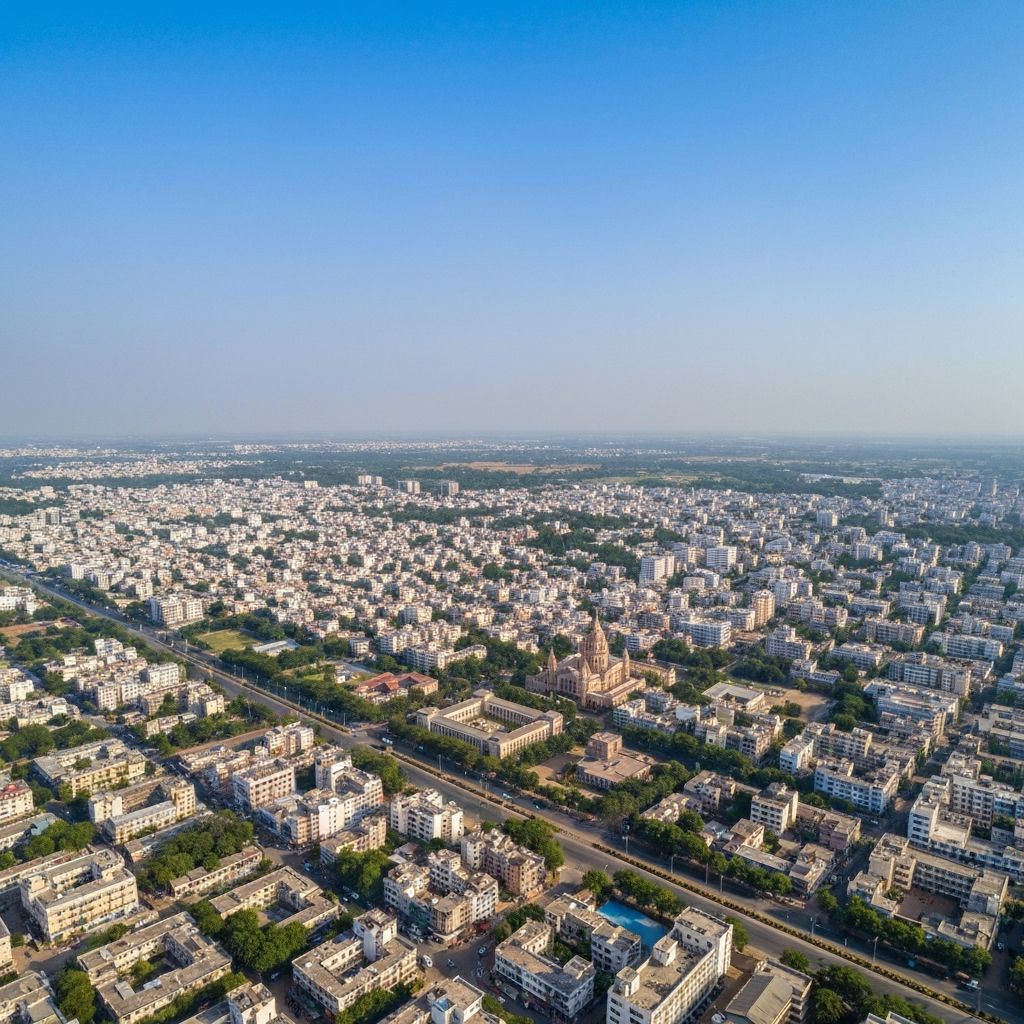 Aerial view of Nagpur city showing our service coverage area